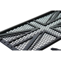 Billet Radiator Guard Kit - Union Jack - Black - For Liquid Cooled Triumphs